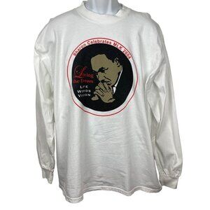 Vintage Reebok Martin Luther King T Shirt Mens XL Living The Dream 2004 LS